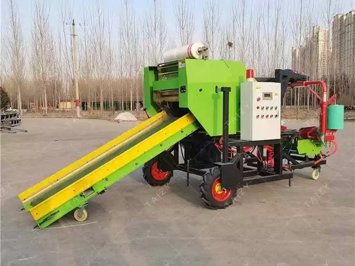 silage baler and wrapper