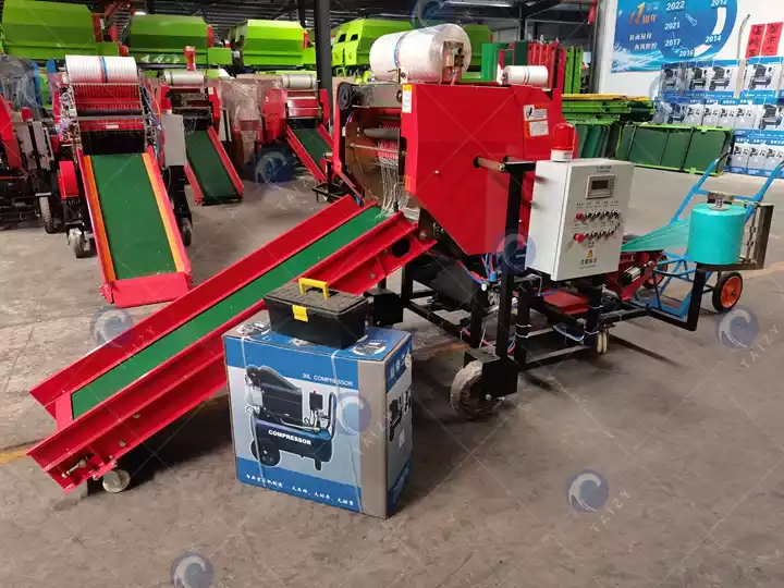Intelligent PLC Automatic Film Leader Cutting and Silage Bale Wrapping Machine