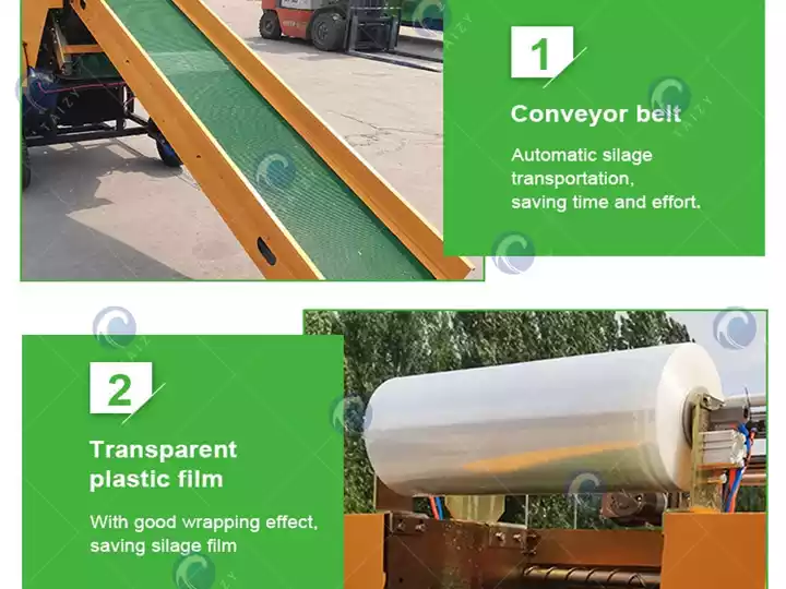 Conveyor belt and plastic film